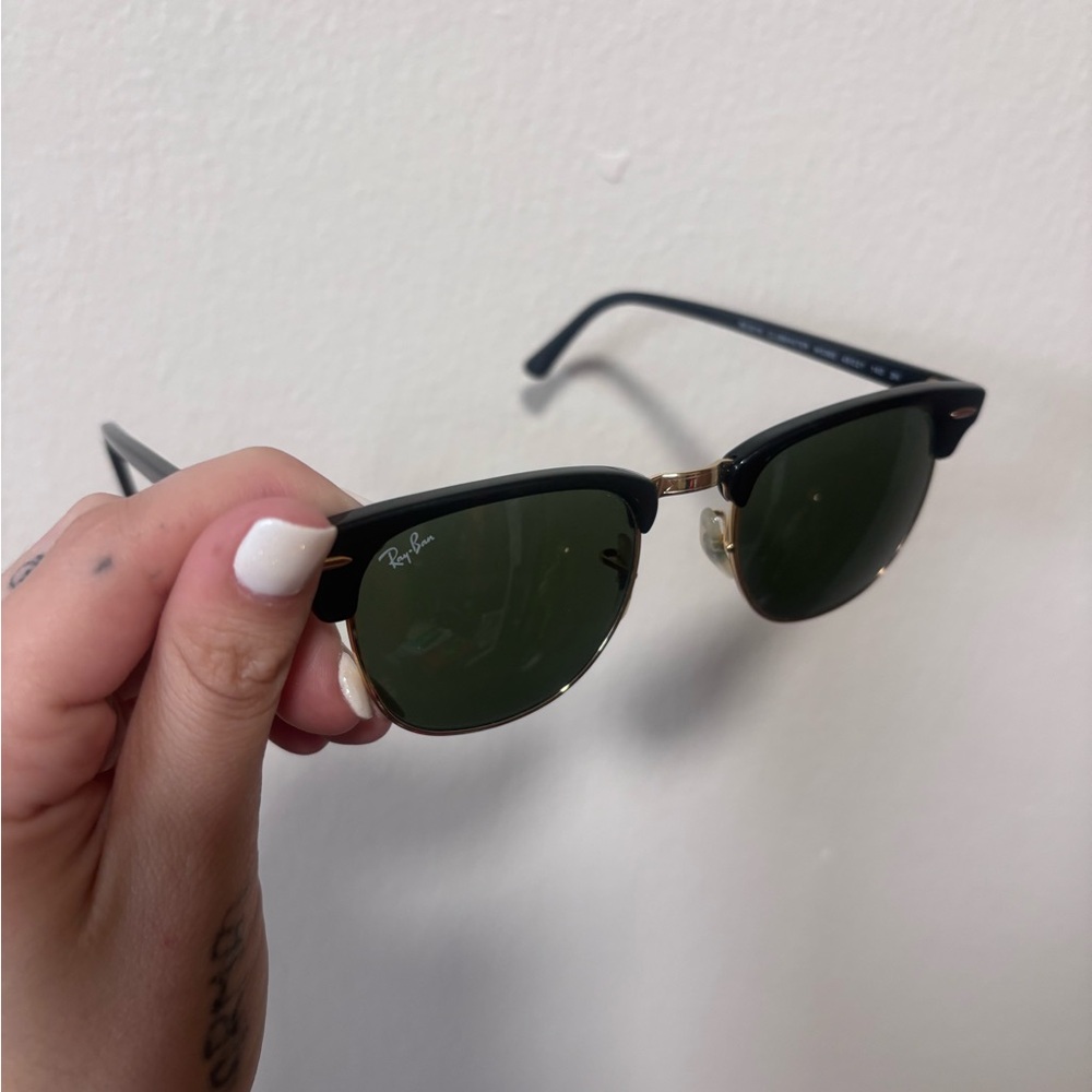 Ray-Ban Black and Gold Clubmaster Sunglasses